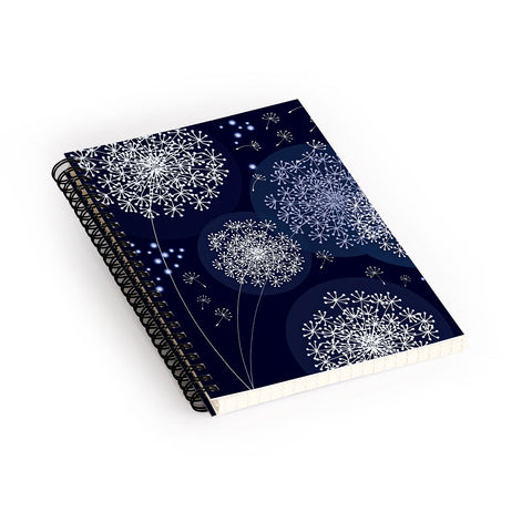 Monika Strigel Midnight Magic Dandelion Spiral Notebook