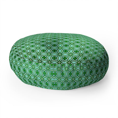Monika Strigel MOROCCAN DIAMOND ANISSA GREEN Floor Pillow Round