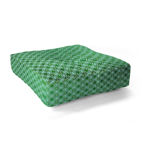 Monika Strigel MOROCCAN DIAMOND ANISSA GREEN Floor Pillow Square
