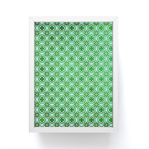 Monika Strigel MOROCCAN DIAMOND ANISSA GREEN Framed Mini Art Print