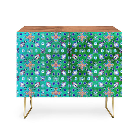 Monika Strigel MOROCCAN PEARLS AND TILES GREEN Credenza