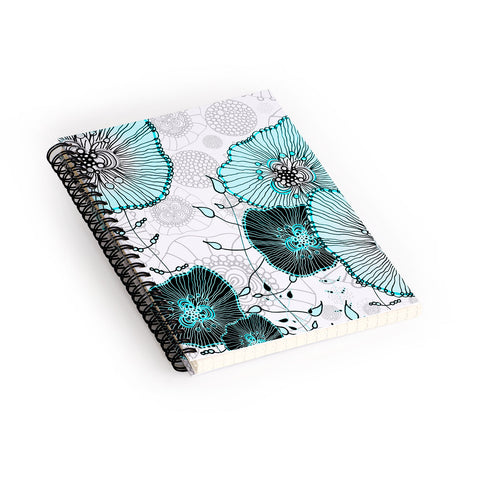 Monika Strigel Mystic Garden Mint Spiral Notebook