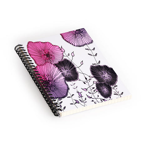 Monika Strigel Mystic Garden Pink Spiral Notebook