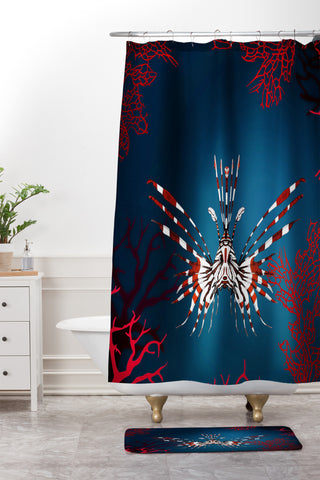 Monika Strigel Nocturnal Creature Shower Curtain And Mat