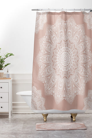 Monika Strigel SERENDIPITY ROSE Shower Curtain And Mat