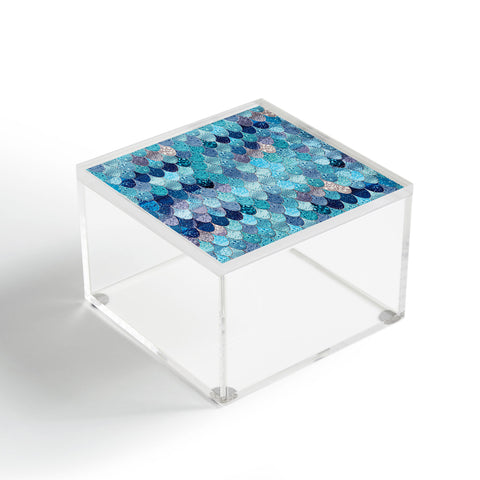 Monika Strigel SUMMER MERMAID BLUE AND TEAL Acrylic Box