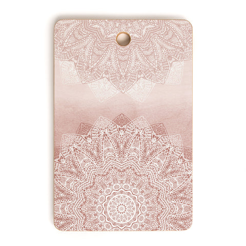Monika Strigel THERE GOES THE FEAR ROSE BLUSH Cutting Board Rectangle
