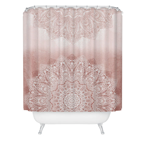 Monika Strigel THERE GOES THE FEAR ROSE BLUSH Shower Curtain