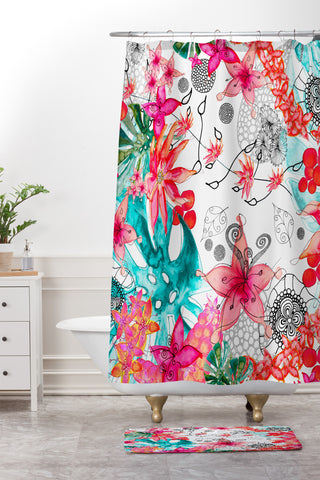 Monika Strigel Tropical Garden Shower Curtain And Mat