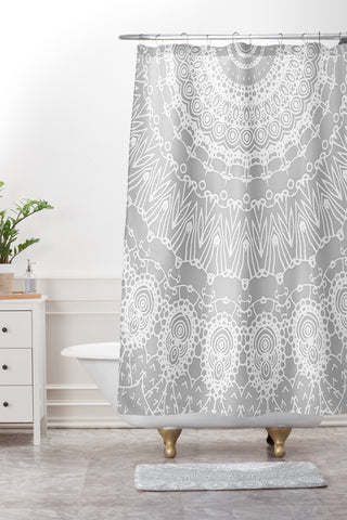 Monika Strigel WAITING FOR YOU GREY Shower Curtain And Mat