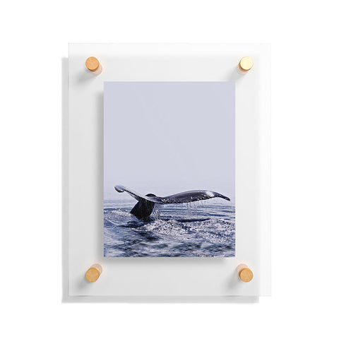 Monika Strigel WHALE SONG THE DEEP DIVE BLUE Floating Acrylic Print