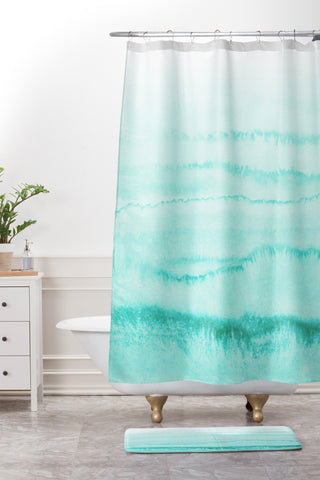 Monika Strigel WITHIN THE TIDES CARIBEAN SEA Shower Curtain And Mat