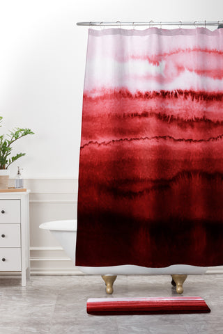 Monika Strigel WITHIN THE TIDES CRANBERRY PIE Shower Curtain And Mat