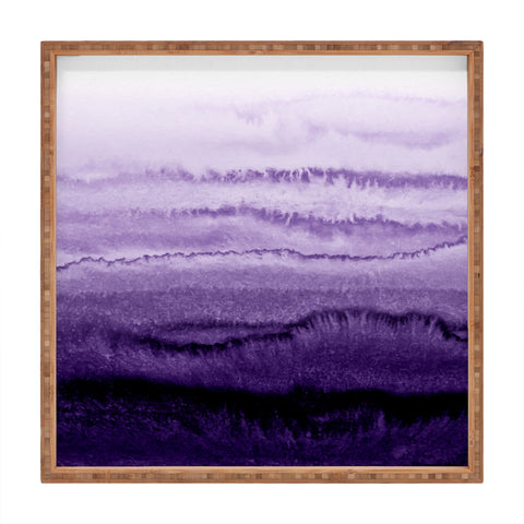Monika Strigel WITHIN THE TIDES LAVENDER FIELDS Square Tray