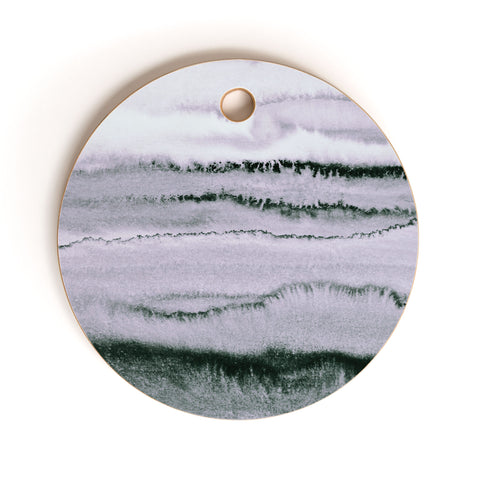 Monika Strigel WITHIN THE TIDES LILAC GRAY Cutting Board Round