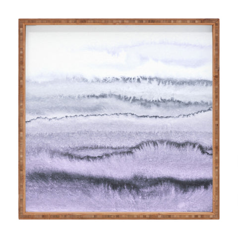 Monika Strigel WITHIN THE TIDES LILAC GRAY Square Tray