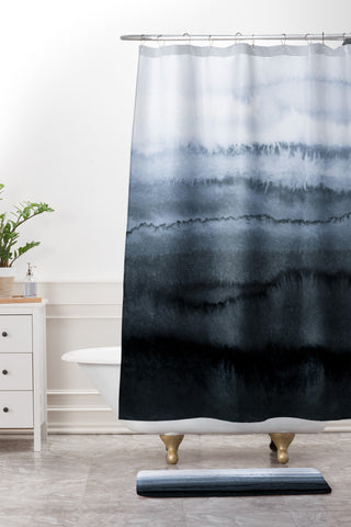 Monika Strigel WITHIN THE TIDES STORMY WEATHER GREY Shower Curtain And Mat
