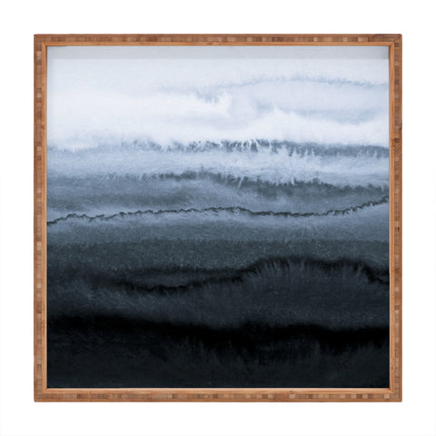 Monika Strigel WITHIN THE TIDES STORMY WEATHER GREY Square Tray