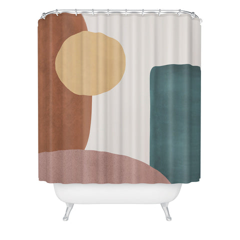 MoonlightPrint Abstract Earth 11 Painted Shower Curtain