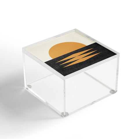 MoonlightPrint Sunset Geometric Midcentury style Acrylic Box