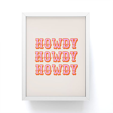 Morgan Elise Sevart howdy howdy Framed Mini Art Print