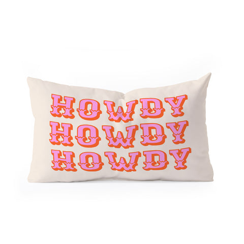 Morgan Elise Sevart howdy howdy Oblong Throw Pillow