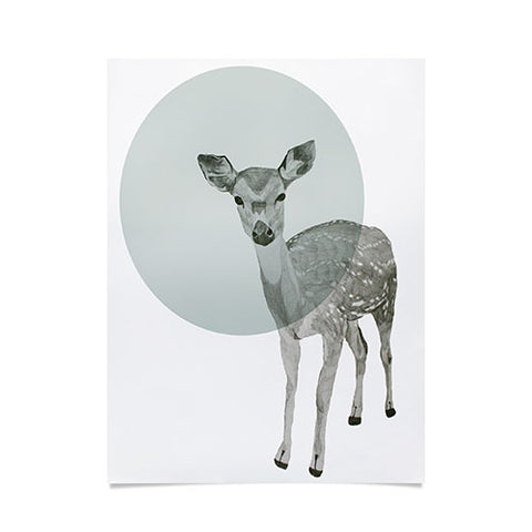 Morgan Kendall aqua deer Poster