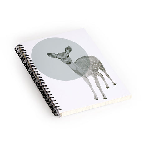Morgan Kendall aqua deer Spiral Notebook