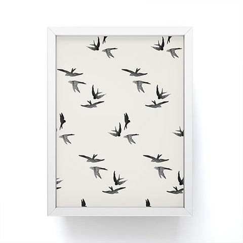 Morgan Kendall black birds Framed Mini Art Print