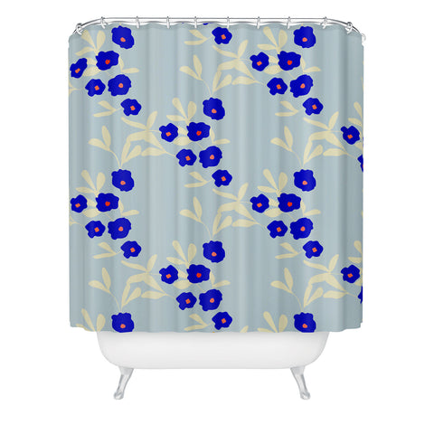 Morgan Kendall blue bells Shower Curtain