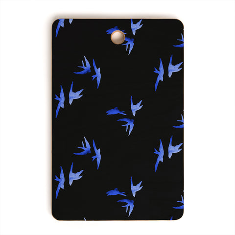 Morgan Kendall blue birds Cutting Board Rectangle