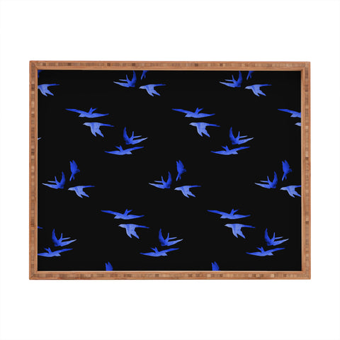 Morgan Kendall blue birds Rectangular Tray
