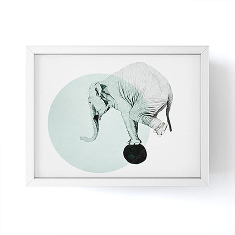 Morgan Kendall blue elephant Framed Mini Art Print
