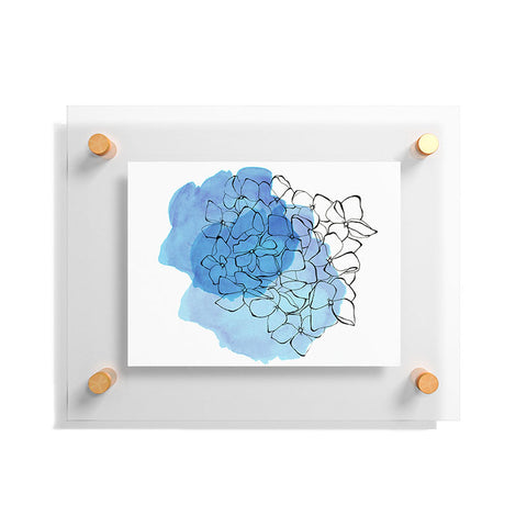 Morgan Kendall blue hydrangea Floating Acrylic Print