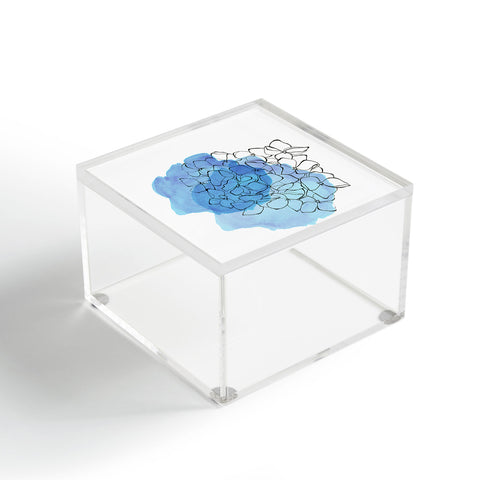 Morgan Kendall blue hydrangea Acrylic Box