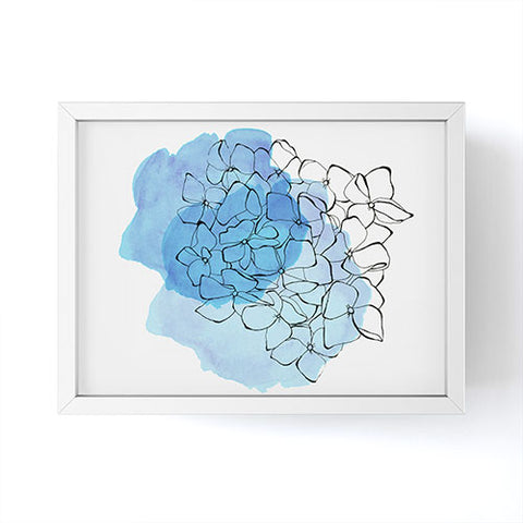 Morgan Kendall blue hydrangea Framed Mini Art Print