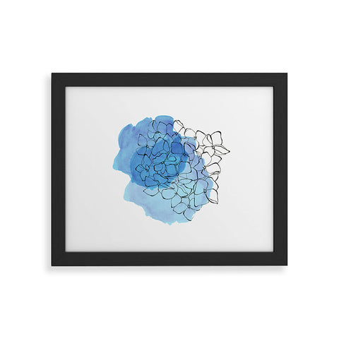 Morgan Kendall blue hydrangea Framed Art Print