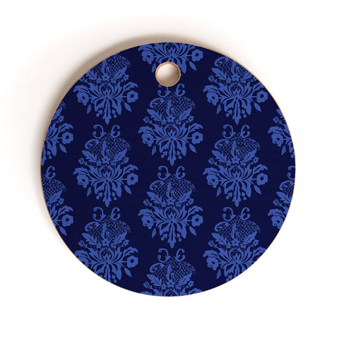 Morgan Kendall blue lace Cutting Board Round