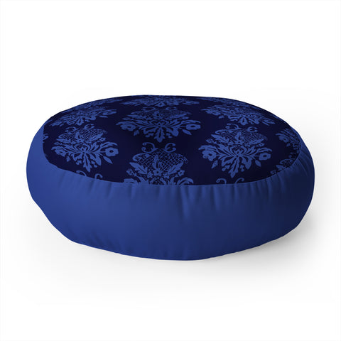 Morgan Kendall blue lace Floor Pillow Round
