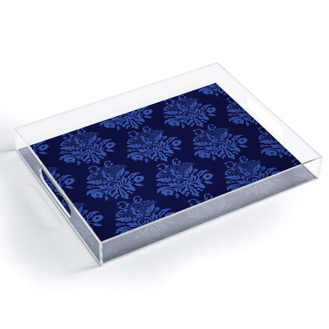 Morgan Kendall blue lace Acrylic Tray