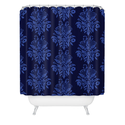 Morgan Kendall blue lace Shower Curtain