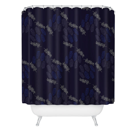 Morgan Kendall blue winter Shower Curtain