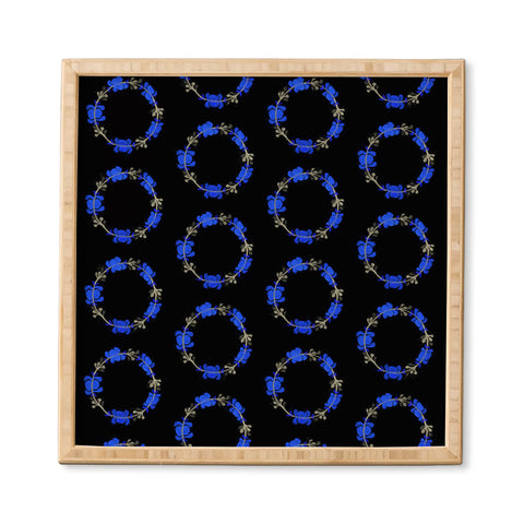 Morgan Kendall blue wreath Framed Wall Art