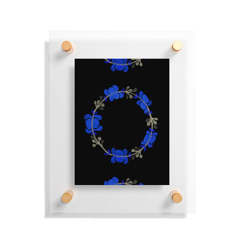 Morgan Kendall blue wreath Floating Acrylic Print