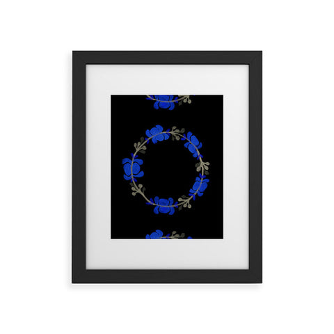Morgan Kendall blue wreath Framed Art Print