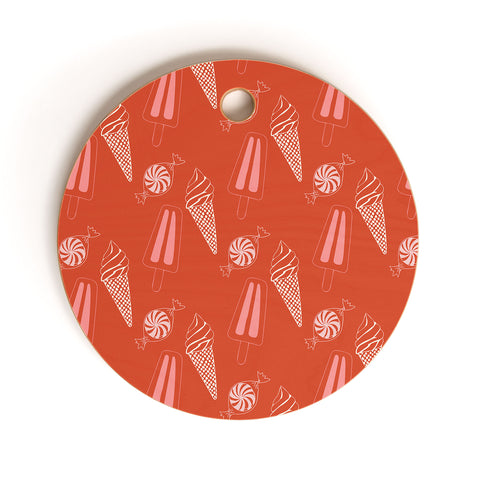 Morgan Kendall candy and sweets Cutting Board Round