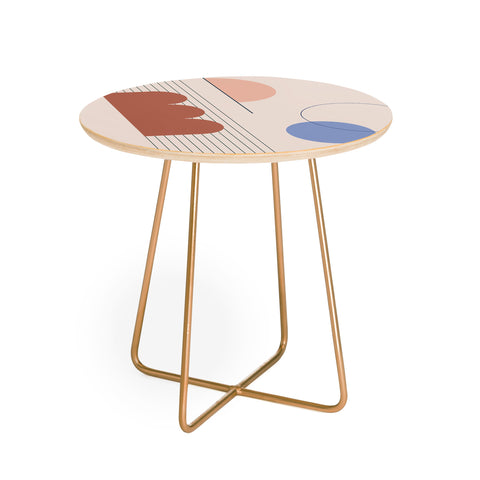 Morgan Kendall Cloudy Skies Round Side Table