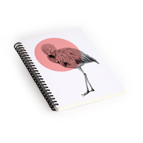Morgan Kendall coral flamingo Spiral Notebook