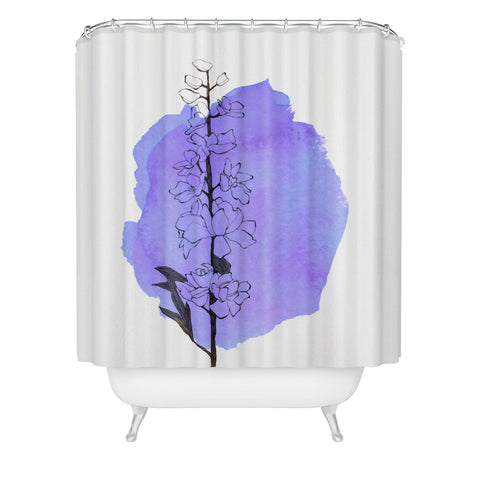 Morgan Kendall delphinium Shower Curtain