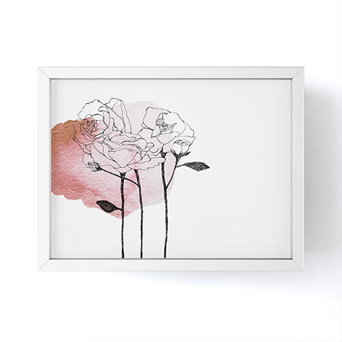 Morgan Kendall garden roses Framed Mini Art Print